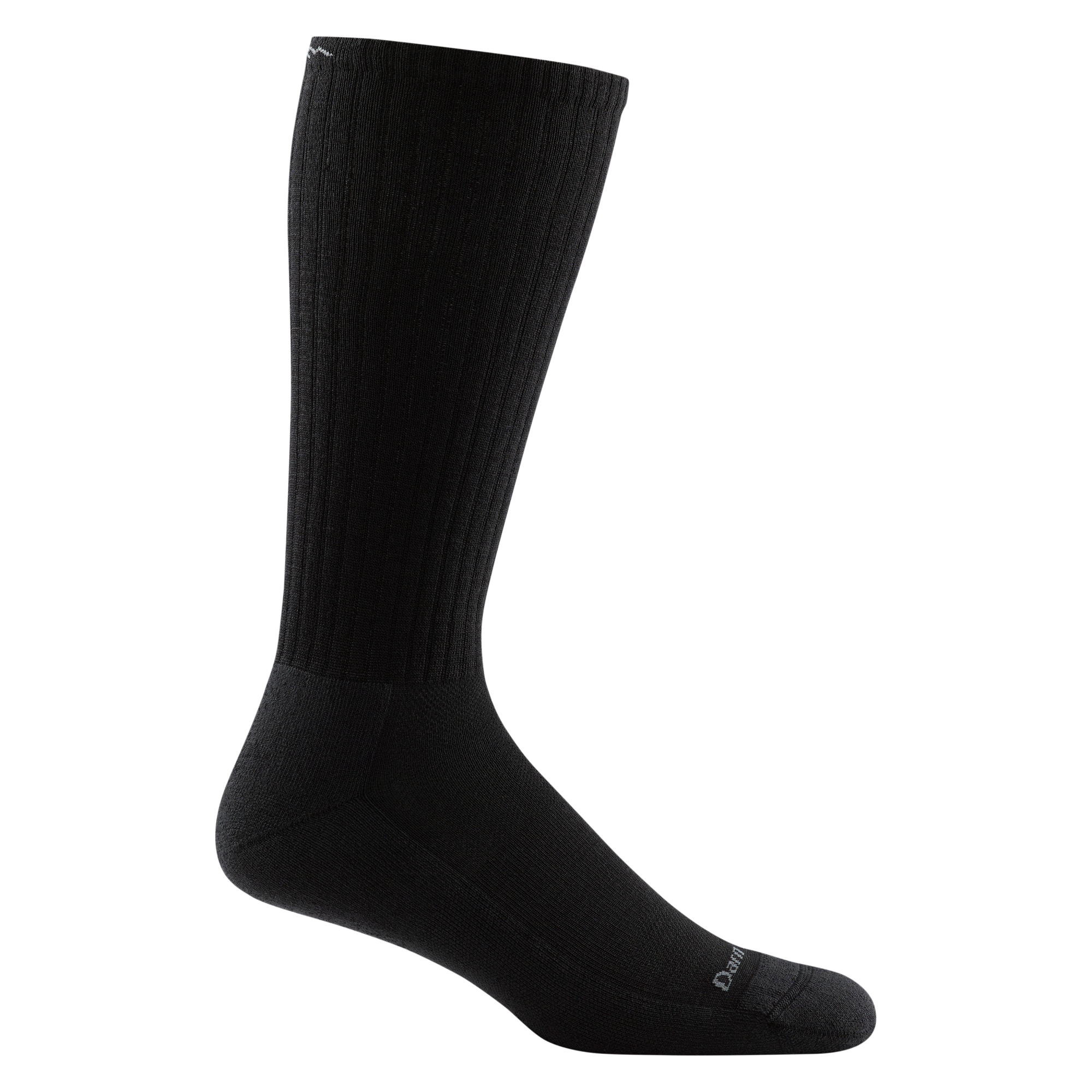 1480 men's the standard mid-calf lifestyle sock in color black with white darn tough signature on forefoot