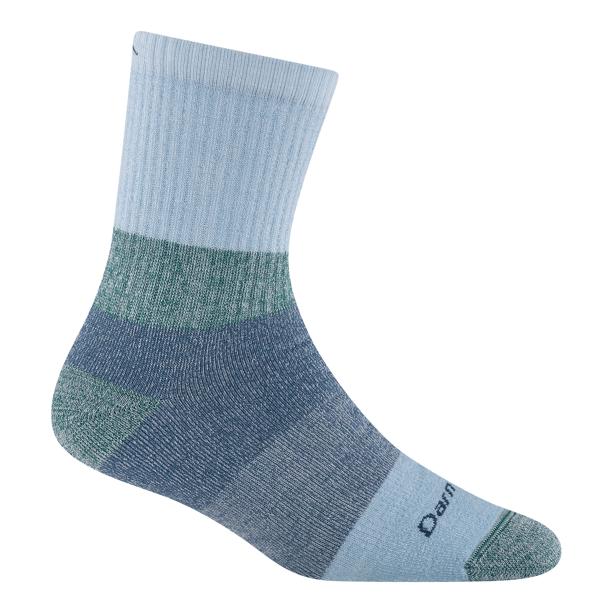 3045 hill topper in dragonfly blue featuring a light green heel/top blue body and navy logo
