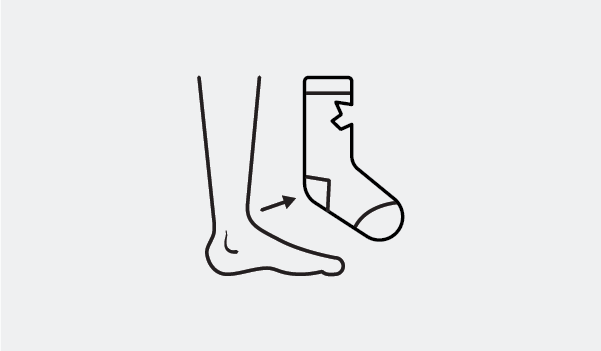 Remove old socks from foot to warranty them