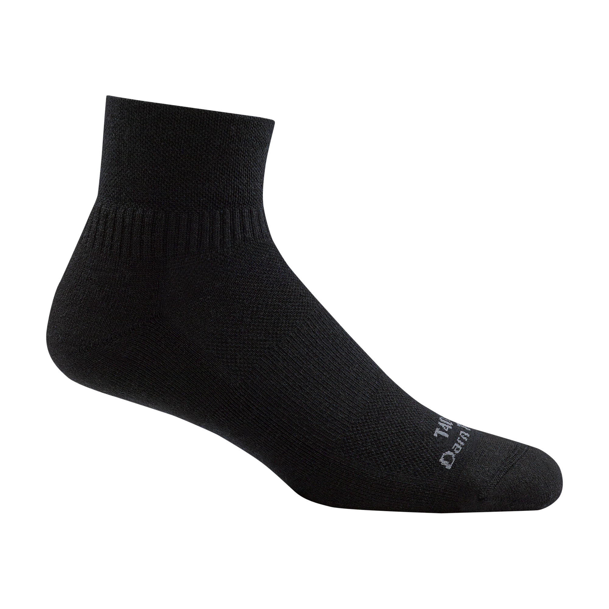 T4093 Quarter Lightweight Tactical Sock No Cushion in Black