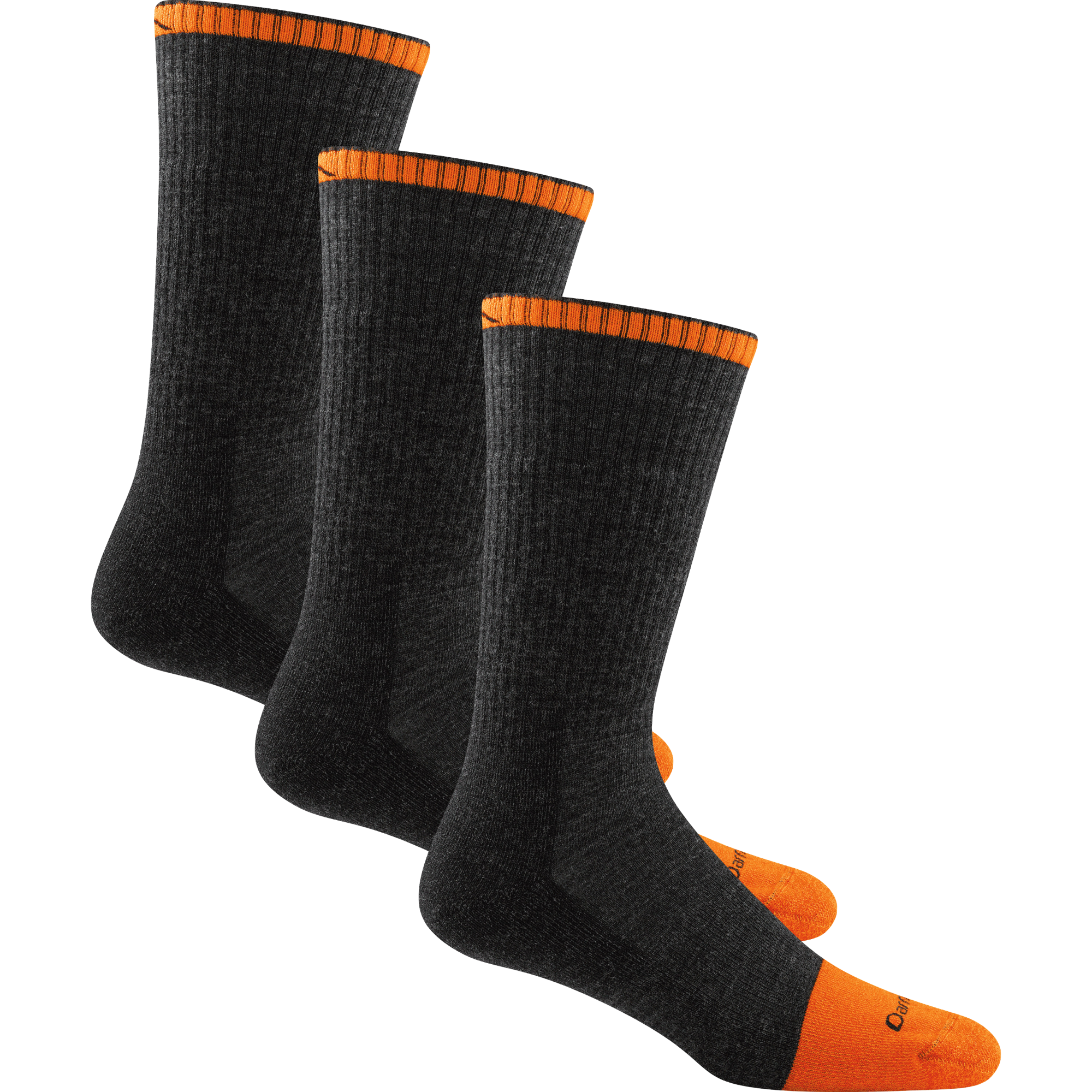3 pack bundle shot of the men's 2006 steely boot work sock in graphite